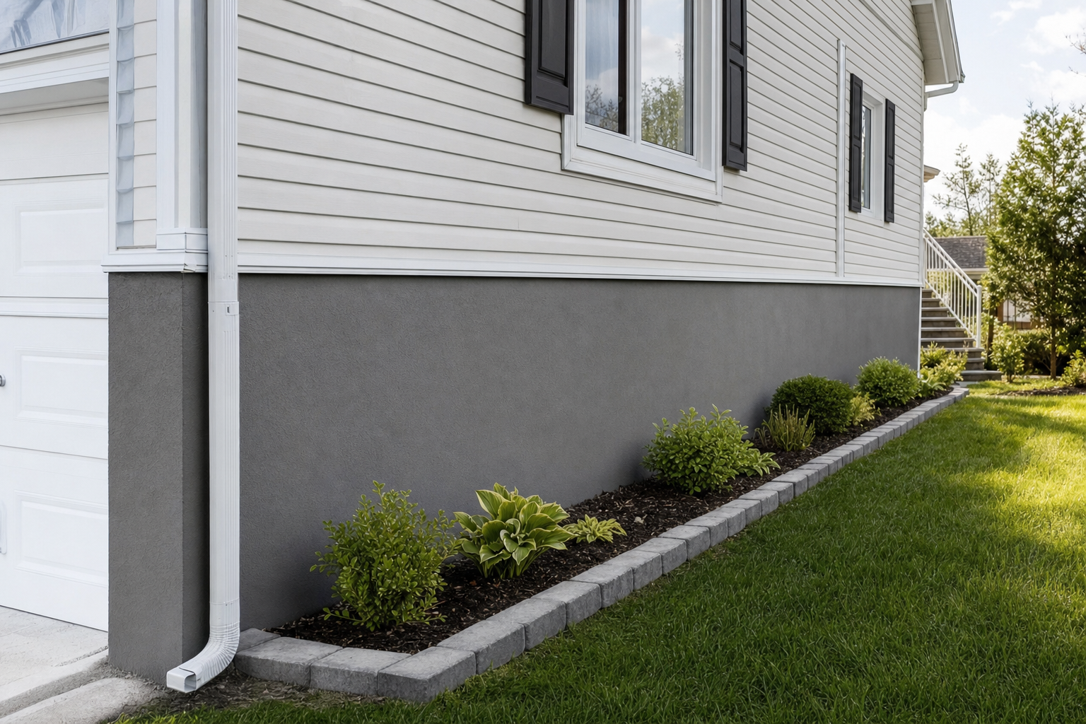 Resurfaçage de béton sur solage de maison